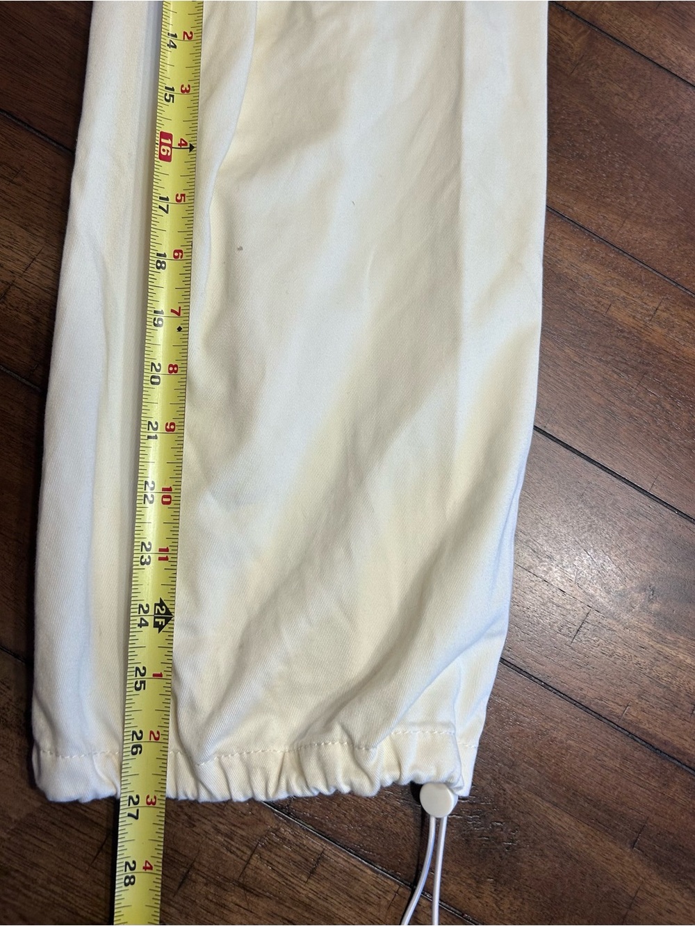 Madewell Cargo Joggers Size Medium Cream Cotton High Rise Pull-On MSRP 118.00 - Picture 8 of 14